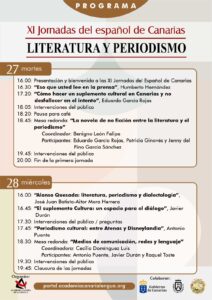 Programa XI Jornadas del español de Canarias